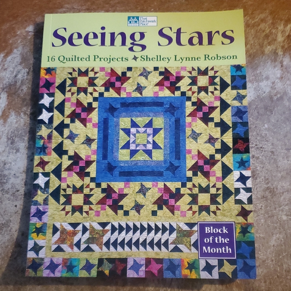 Blue and Purple Star Quilt Pattern Book